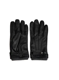 Central Stitch Black Gloves