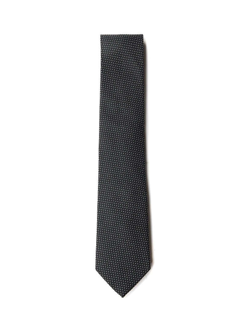 Micro Polka Dots Black Tie 