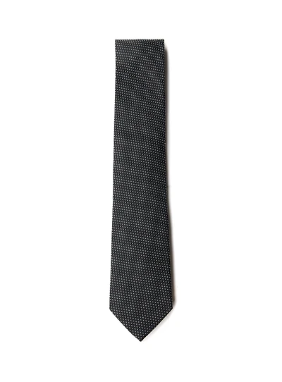 Micro Polka Dots Black Tie 