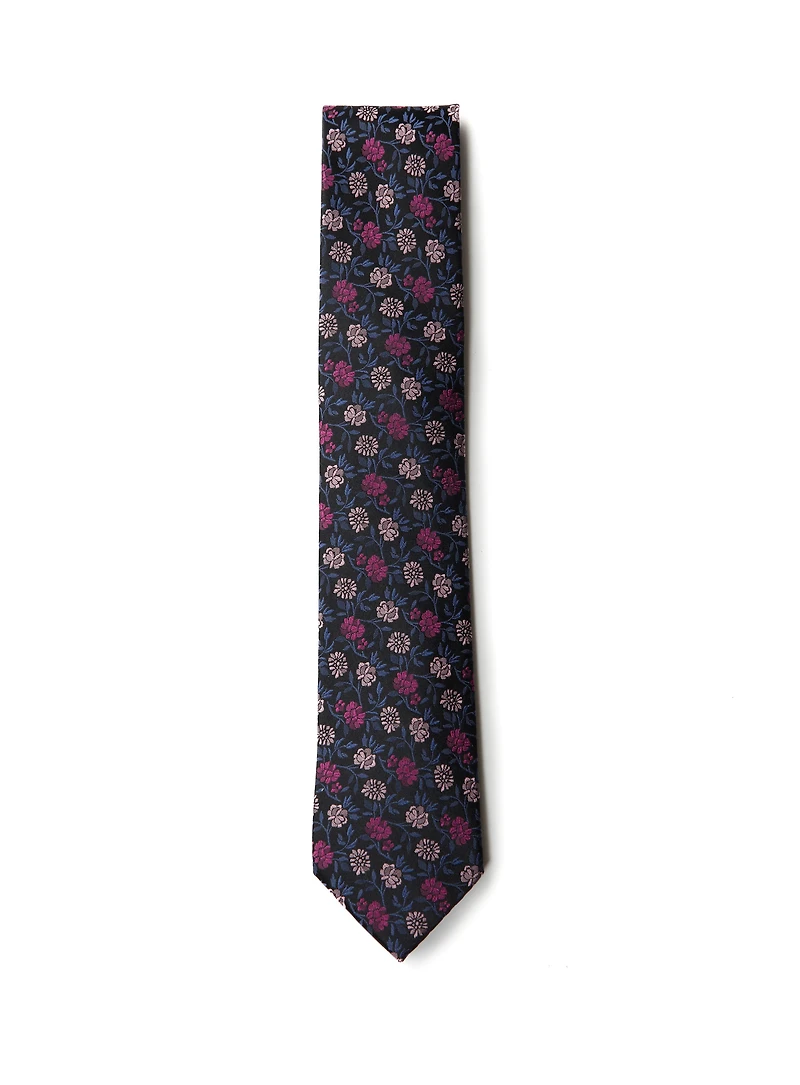 Pink Flowers Tie