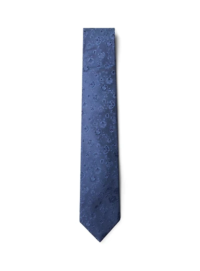 Tone-on-Tone Floral Pattern Tie