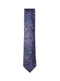 Navy Paisley Tie