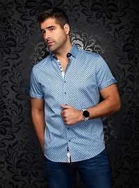 Chemise à micro fleurs 'Alonas-SS'