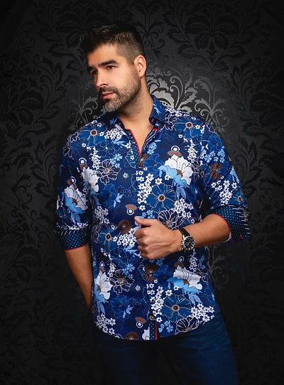 'Ambrosia'Floral Print Knit Shirt