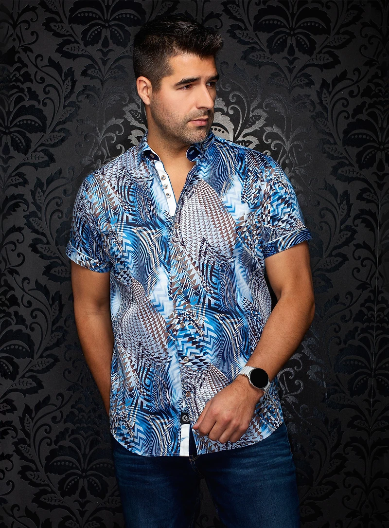 Chemise à motif abstrait 'Badesi-SS'