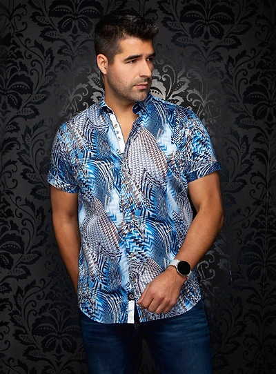 Chemise à motif abstrait 'Badesi-SS'