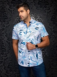 Chemise à motif de feuilles 'Benje'