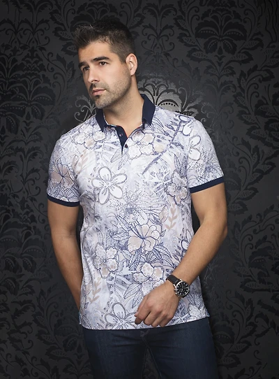 Flowers Pattern 'Bennett' Polo