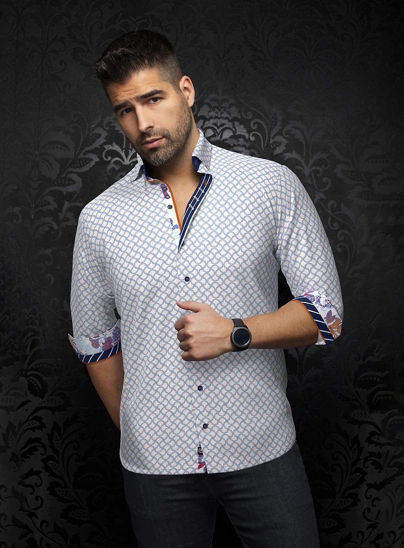 Spirals Print 'Bosco' Shirt