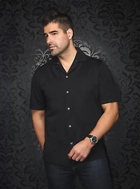 'Brahea-SS' Leaf Pattern Shirt