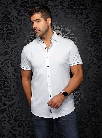 Chemise à motif de feuillages 'Brahea-SS'