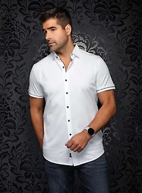 Chemise à motif de feuillages 'Brahea-SS'