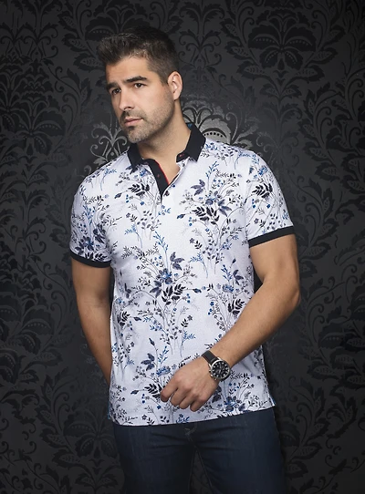 Polo 'Caballero' à imprimé de fleurs