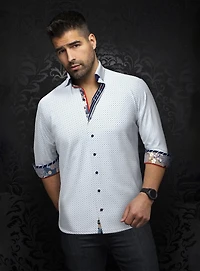 'Carelli' Micro Circles Print Shirt