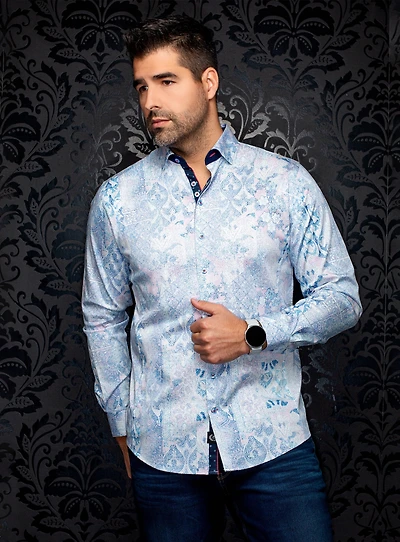 Chemise à motif abstrait 'Cascais'