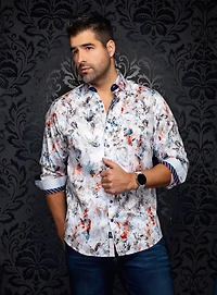 Chemise à motif abstrait 'Cebu'