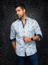 Chemise à motif d'hexgone 'Chroma'