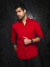 Chemise à paisley tonal 'Dunn'