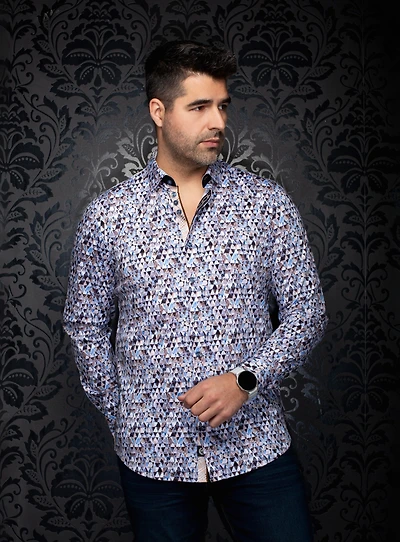 'Elrick' Triangle Print Shirt