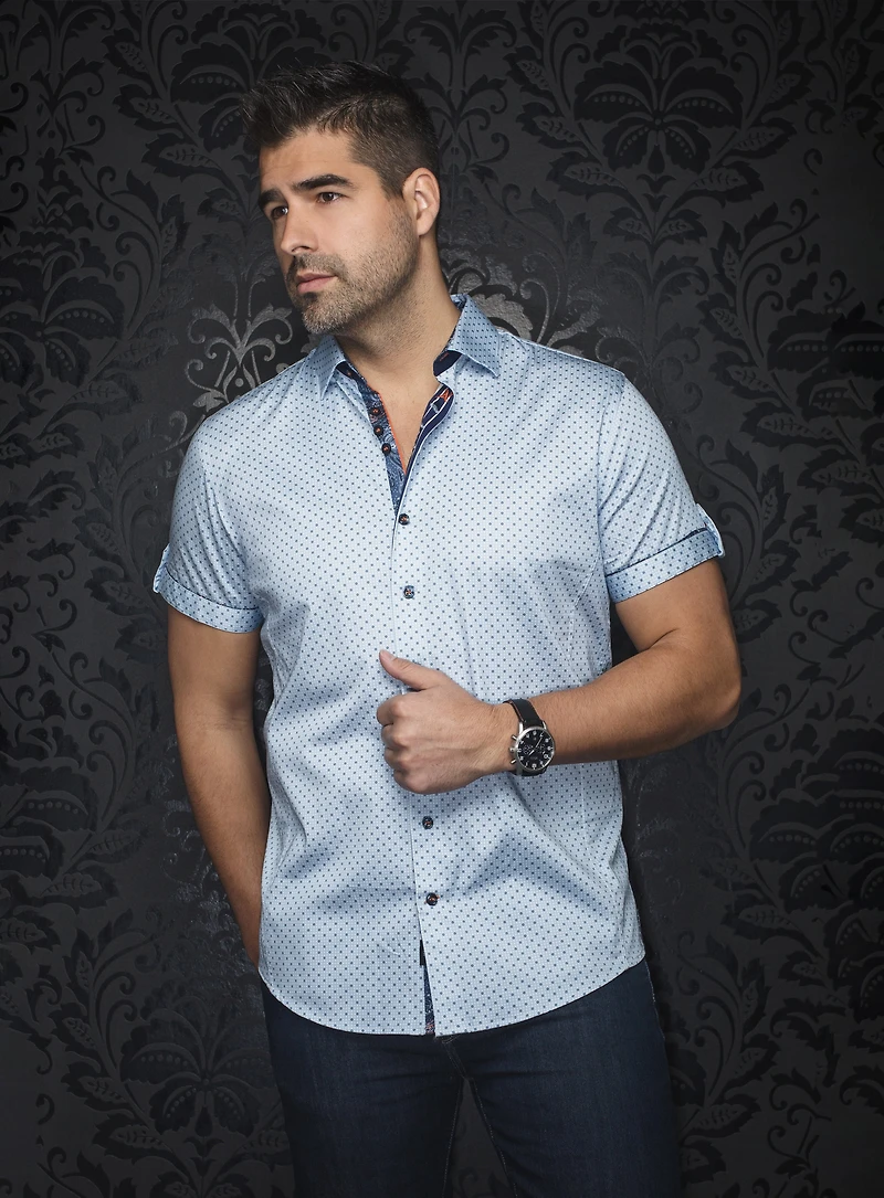 'Faro-SS' Micro Print Shirt