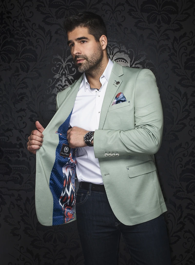 Green Micro Textured 'Glover' Sport Jacket