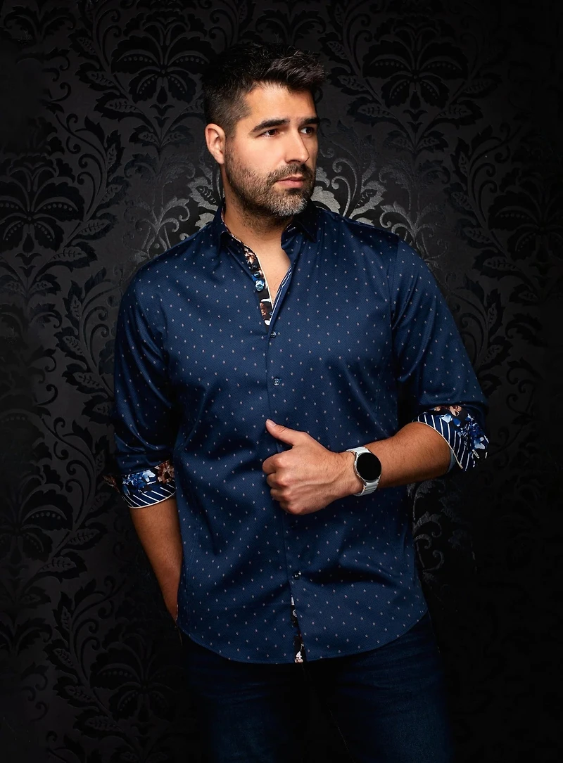 ​'Jamerson' Leaf Pattern Shirt