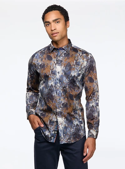 'Jasper' Leaf Print Shirt