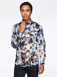 'Magnus' Aquarelle Print Shirt