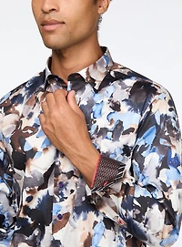'Magnus' Aquarelle Print Shirt