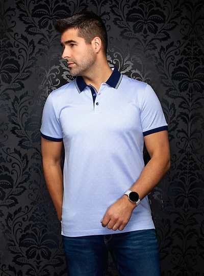 'Puntagora' Micro Pattern Polo