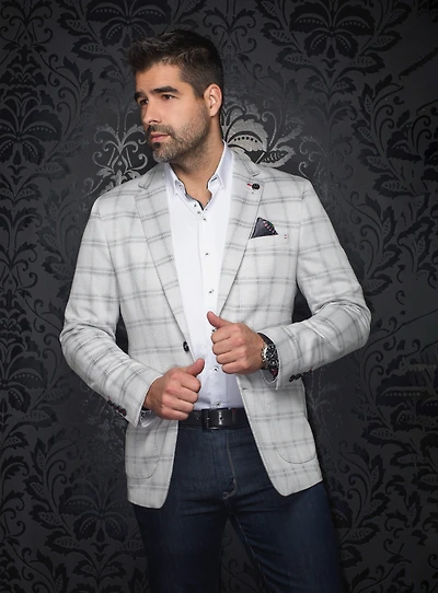 Veston 'Ritchson' gris à carreaux