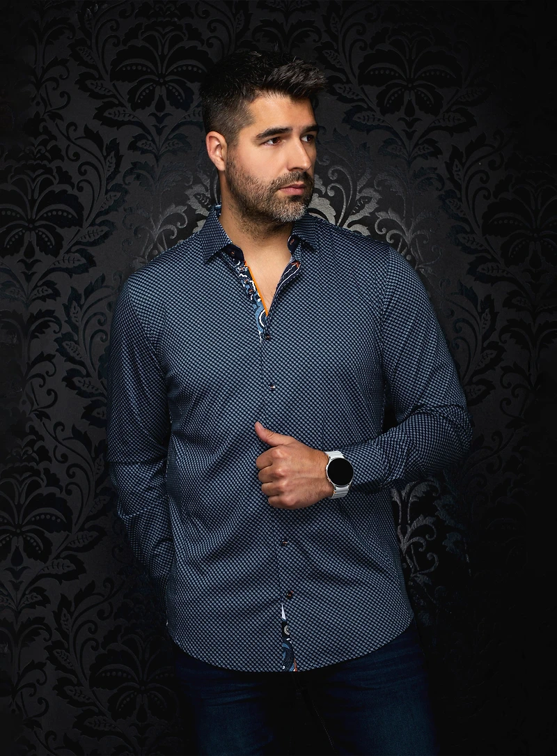 'San Luca' Micro-Square Shirt