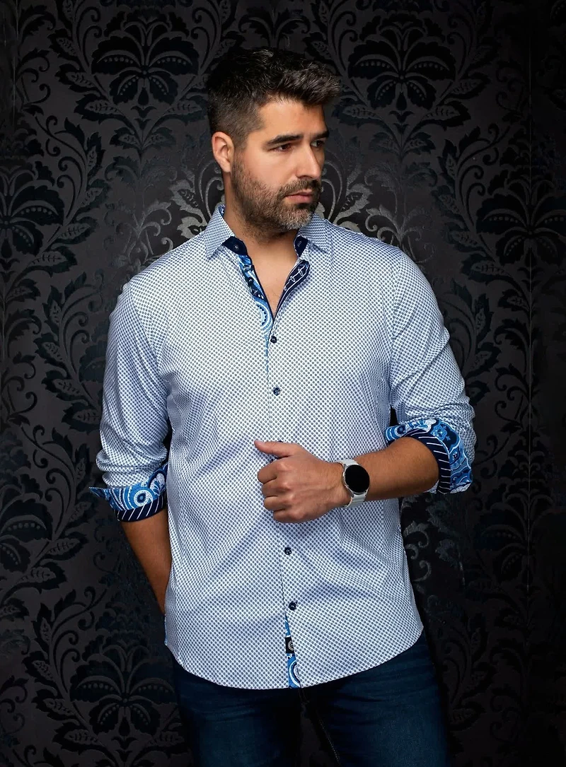 'San Luca' Micro-Square Shirt