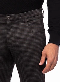 Gingham Knit Dress Pants