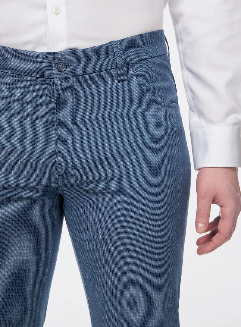Pantalon habillé à effet lin
