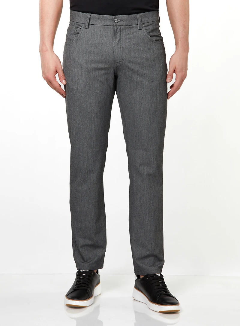 Pantalon habillé à effet lin