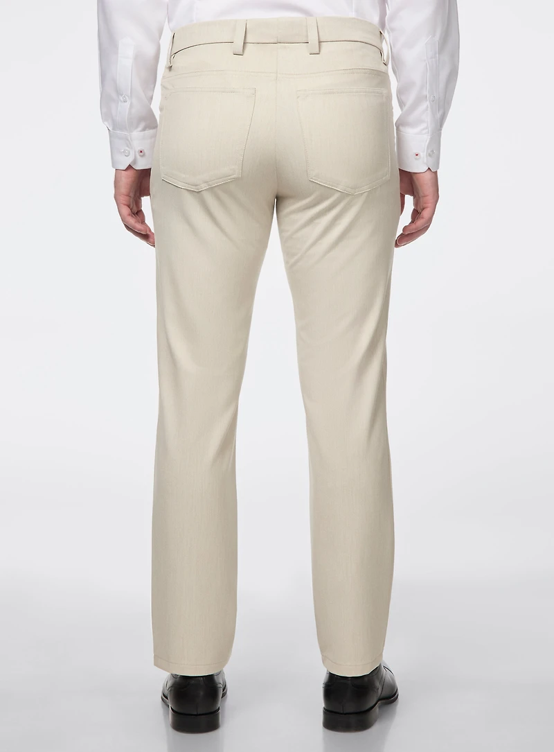 Pantalon habillé à effet lin