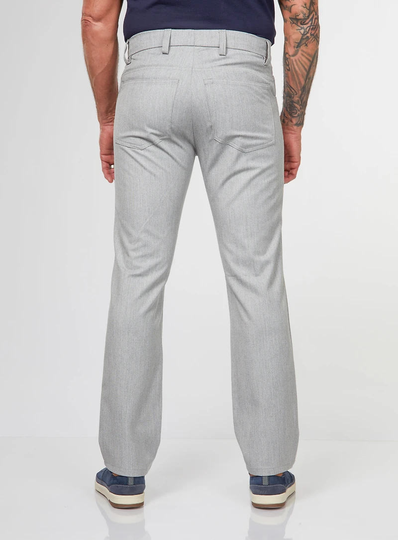 Pantalon habillé à effet lin