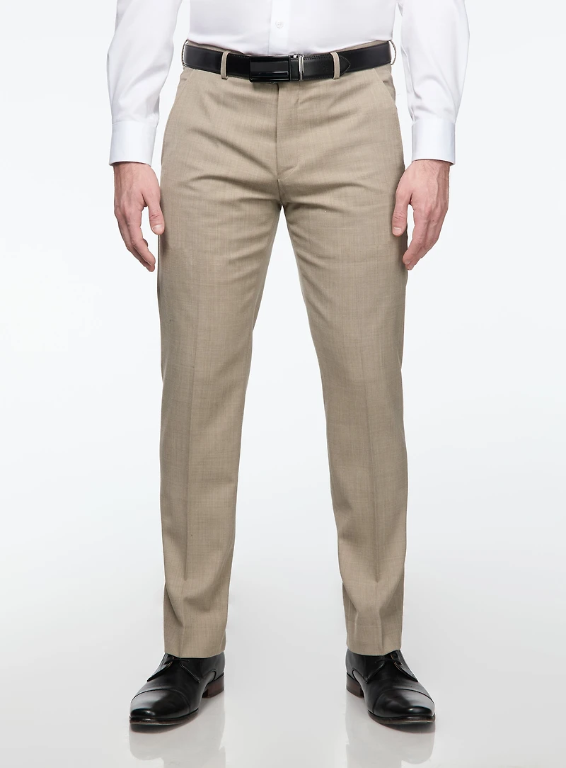 Pantalon habillé en sergé taupe