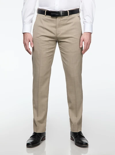 Pantalon habillé en sergé taupe