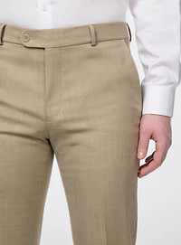 Pantalon habillé en sergé taupe