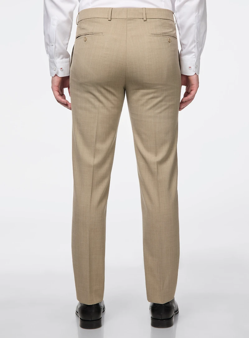 Pantalon habillé en sergé taupe