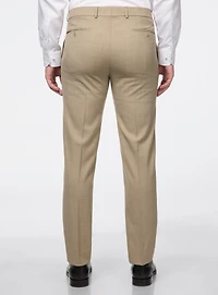 Pantalon habillé en sergé taupe