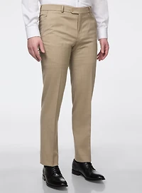 Pantalon habillé en sergé taupe
