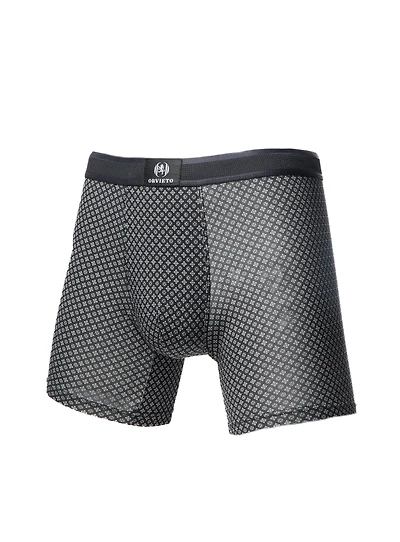 Sous-vêtement boxer en bambou noir imprimé