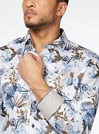 Chemise satinée à imprimé de vélos