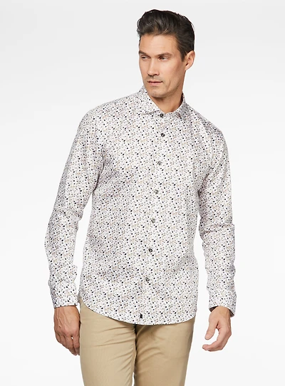 Petals Print Sateen Shirt