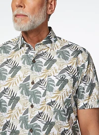 Chemise en popeline à imprimé de jungle