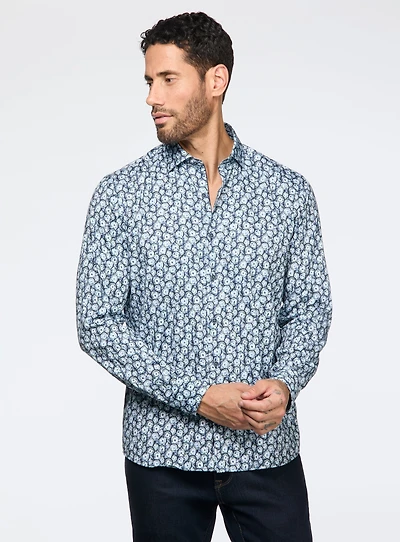 Citrus Pattern Sateen Shirt