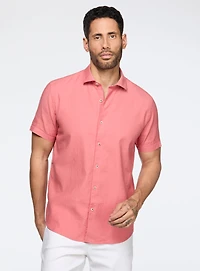 Chemise à manches courtes en lin